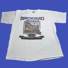 Vtg Nascar Brickyard 400 1994 Graphic Racing T Shirt White Size XL Indianapolis