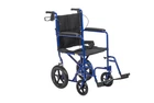 Drive Medical EXP19LTBL Lightweight Folding Transport Wheelchair Hand Brakes