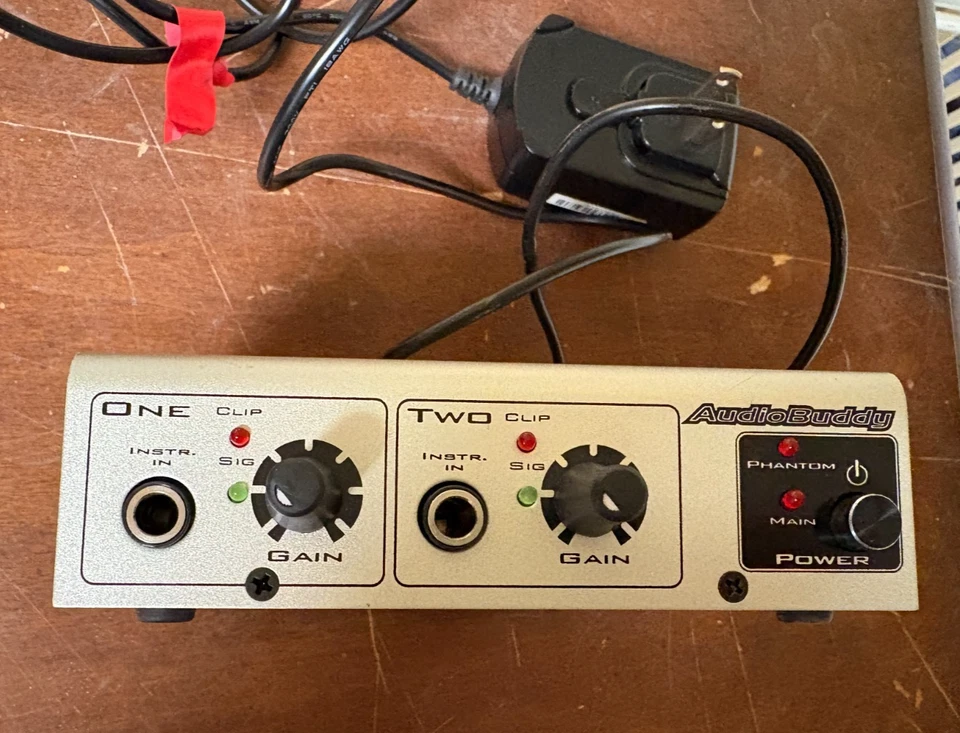 M-Audio Audio Buddy Dual Mic & Instrument Preamp with power cable - Image 2 of 4