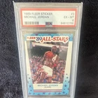 Fleer 1989-90 All-Stars Stickers Michael Jordan #3 PSA 6 Basketball Trading Card