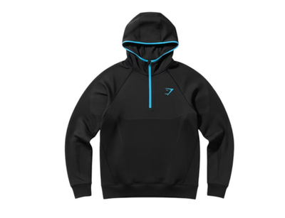 Gymshark Onyx 5.0 Seamless Hoodie 1/4 Zip Muscle Fit Purple/Blue