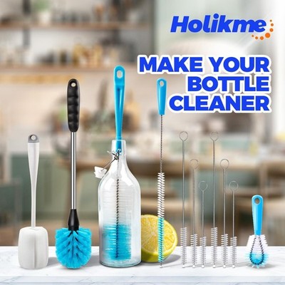 9PCS Bottle Brush Pipe Cleaning Kit Bong Brushes Water Bubbler Hose Tips Cleaner