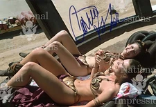 Carrie Fisher & Tracey Eddon RARE Bikini autographed 8x10 Photo REPRINT 92