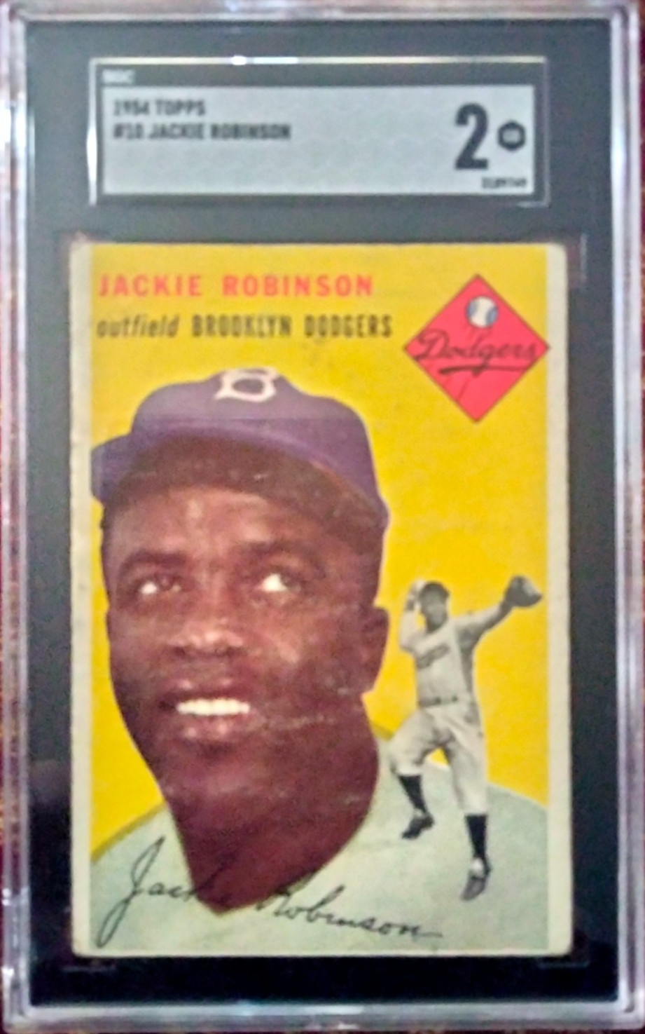 1954 TOPPS JACKIE ROBINSON #10 SGC 2 DODGERS A