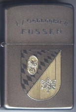ZIPPO 1. Gebirgslogistikbataillon 8 F&uuml;ssen 1./ GebLogBtl 8 &ndash; Sturmfeuerzeug m...