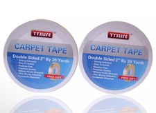 2 Pk Double Sided Carpet Tape Rug Grippers Tape for Hardwood Floors 2 In x 20 Yd