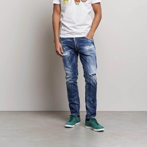 Men Dsquared² Jeans Navy Cotton 31 #3MV1