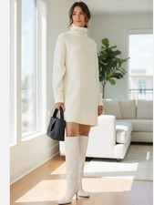 NWT Other Stories Oversized Turtleneck Sweater Medium, WHITE Wool Alpaca Blend