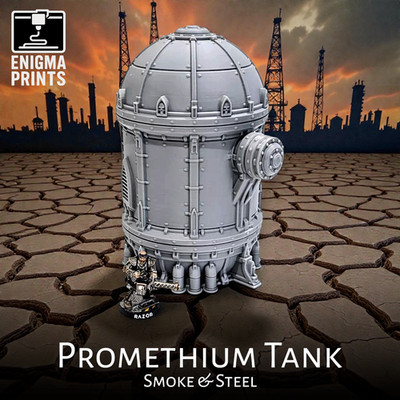 Promethium Tank - 28mm 3D Printed Sci-Fi Industrial Tabletop Wargaming Terrain