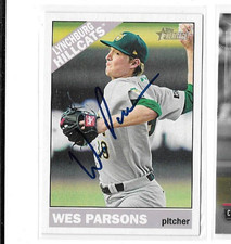 2015 Topps Heritage Minors WES PARSONS RC AUTO Signed IP COA Hillcats Braves