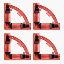 4Pcs 7.01" Corner Clamp 90 Degree Right Angle Clamp Tool for Woodworking, Red