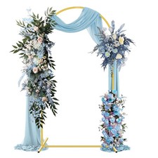 7.2FT Arch Backdrop Stand, Metal Balloon Arch Stand, Gold Wedding Arch Frame,...