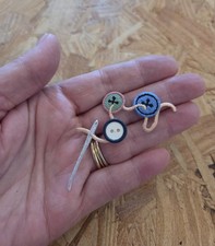 Sewing - Quilting - Needle - Buttons - Crafts - Embroidered Iron On Patch
