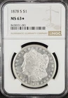 1878-S Morgan Dollar NGC MS63 STAR (DMPL Obv/MS66 Rev) SUPERB!