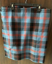 J. Higgins Ltd. Traditional Wool Angus Tartan 8 yard Kilt with Kilt Pin
