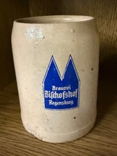 Brauerei Bischofshof Regensburg BIerkrug Tonkrug 0,5l- sehr alt