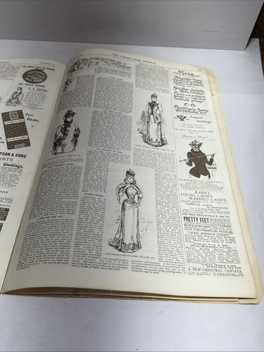 Vintage Christmas 1890-The Ladies Home Journal Magazine 10 1/2 x 16" - Afbeelding 12 van 14
