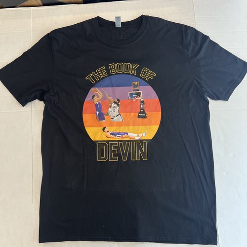 New Official ‘The Book Of Devin’ Booker NBA Phoenix Suns Tee Shirt XL Black Rare