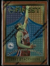 1995-96 Topps Finest Jerry Stackhouse #113 Rookie Card RC w/ Coating. rookie card picture