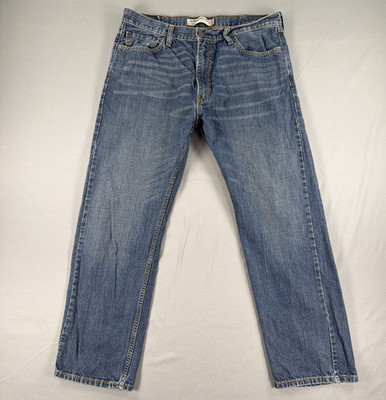 Levi s 505 Jeans Mens 38x32 Blue Medium Wash Straight Fit Denim (36x30 Actual)