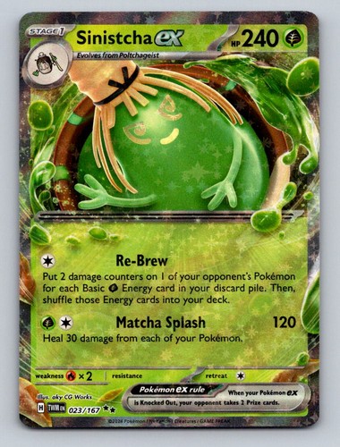 Sinistcha ex 023/167 Ultra Rare Twilight Masquerade Pokemon Holo Near Mint