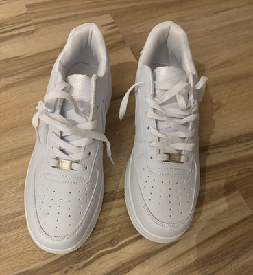 Nike Air Force 1 Low Herren Sneaker Low-Top Schnürung Weiß EU 43