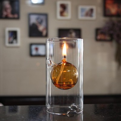 MEMEOKON Glass Oil Light Borosilicate Includes Bliss Suspended Hurricane Cand...