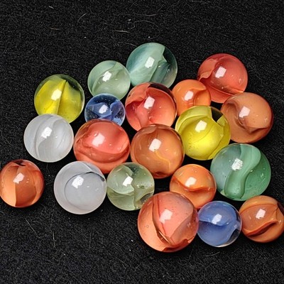 Vacor Marble Lot Of Cats Eyes Mixed Colors