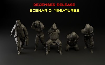 1/35 Scale Scenario Miniatures 5 Figures Model Kit Resin Printed