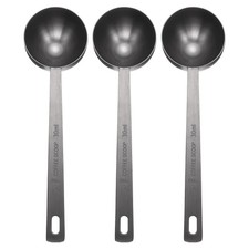 3pcs Single Measuring Spoon 2tbsp (6tsp, 30ml) Stainless Steel Spoon, Black