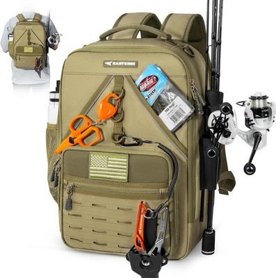 KastKing KarryAll KastMate Fishing Tackle Backpack,Water-Resistant Fishing Bag