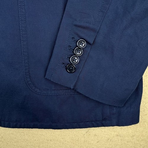 Blazer Alex Mill Mercer Para Hombre XL Azul Marino Lino Algodón Sin Estructura 2 Botones Usado en Excelente Condición - Imagen 2 de 11