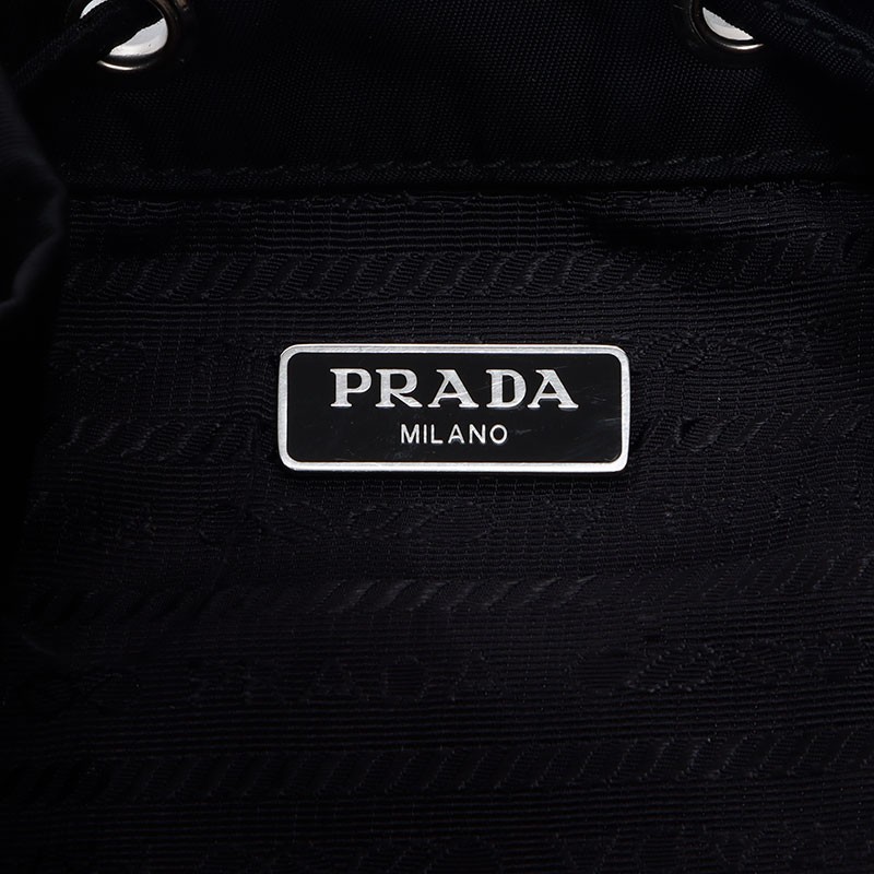Authentic PRADA Triangle Logo Nylon Studs Mini Dr… - image 10
