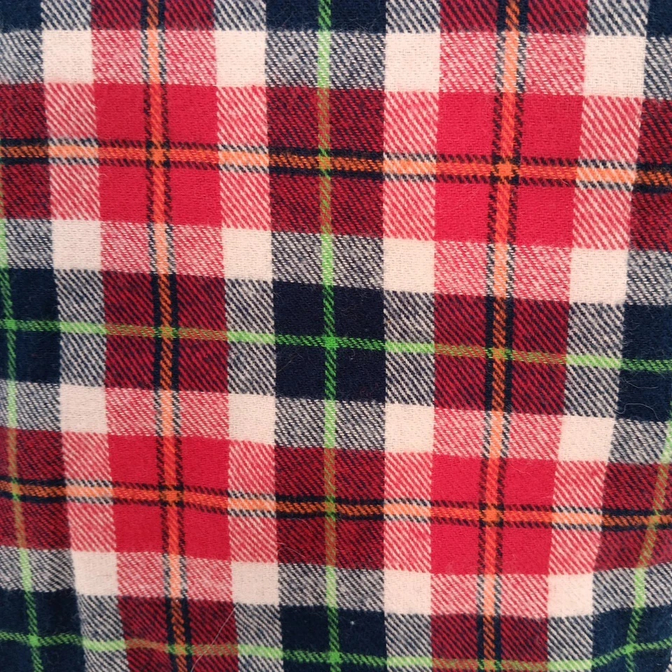 Abrigo Eddie Bauer Perro Grande Azul Marino Rojo Tartán Cuadros Chaqueta Forrada de Vellón 35-65 lb Foto 3 de 4