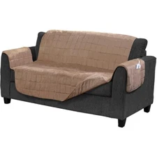 Serta Microsuede Electric Warming Furniture Protector Easy Care Loveseat