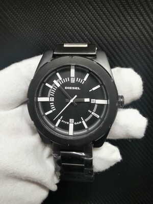 Diesel DZ1596 Men's Good Company Black IP Steel and Dial for