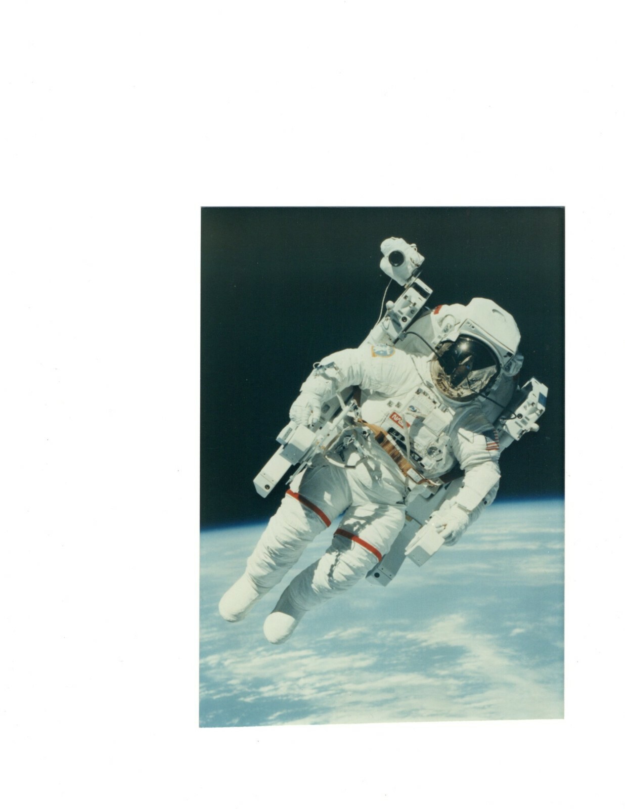 Original Kodak Photo of Bruce McCandless using a manned maneuvering