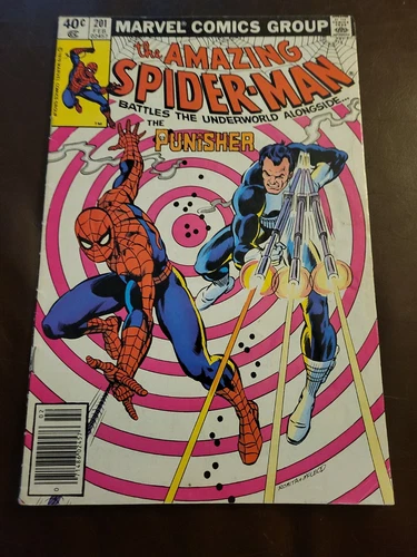 Amazing Spider-Man #201 FN Classic Punisher Spidy Cover Newsstand Marvel 1980