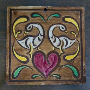 Brayton Laguna Tile Trivet Folk Art Pennsylvania Dutch Ebay