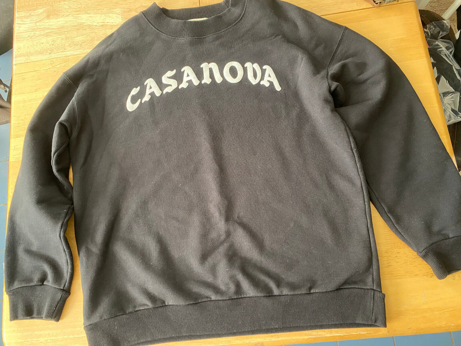 Second Layer CASANOVA Graphics Black Sweatshirt -… - image 3