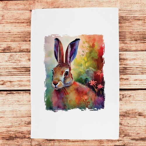 Lebendiges Hase Geschirrtuch - Küchentuch/Trockentuch Geschenke für Tierliebhaber - Bild 2 von 3