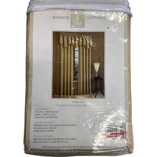 $19.99 CHF You Window Curtains One Ascot Valance Beaded Trim 40inx20in New