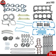 For Ford F150 Crown Victoria 4.6L 2002-2010 Timing Chain Head Gasket Bolts Kit