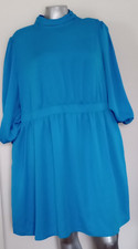 NWT Woman Who What Wear DRESS Size 1X  Mock Neck Long Flutter Sleeve Pockets Zip