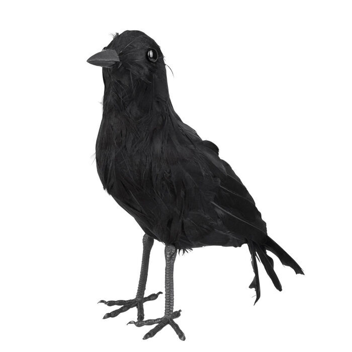 Deko Rabe, 23x10cm, Rabe, Halloween, Dekoration, Firedhof, Mottoparty,