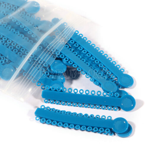 1040 Stck. Ligaturkrawatte Zahnkieferorthopädie Ring Elastisch Latexbänder 45 Farben - Bild 12 von 496