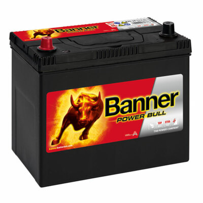 Banner P4524 Power Bull Starterbatterie 45Ah 360A PKW Autobatterie Pluspol links
