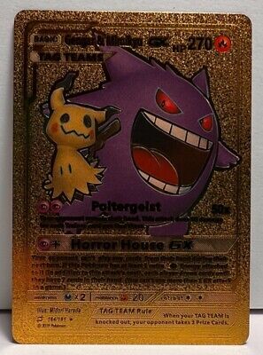 Gengar & Mimikyu GX Gold Foil Tag Team Fan Art Card