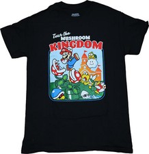 Super Mario Brothers New Adult T-Shirt - Tour the Mushroom Kingdom