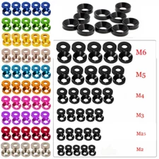 10x Aluminum Alloy M2- M6 Anodized Countersunk Head Bolt Washers Gasket